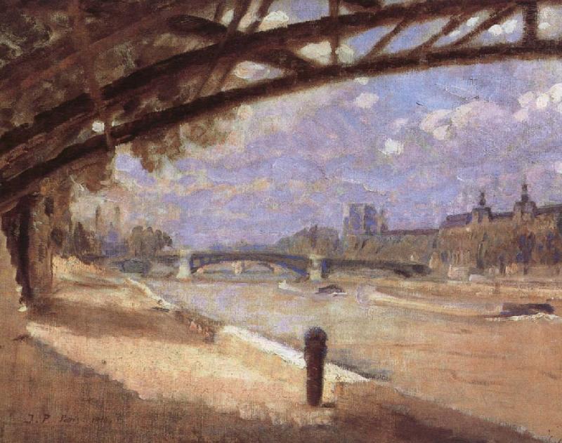 Julius Paulsen Under the Pont des Arts France oil painting art
